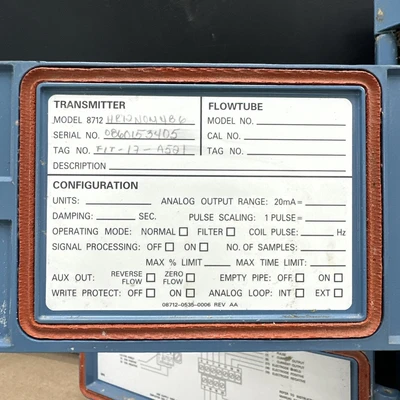 Used Rosemount 8712HR12N0M4B6 Test Equipment - Other Indiana US | J&J Industrial Supply #1283565