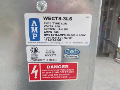 Used AMP WECT8-3L6 Electrical Panels Texas US | Aucto #1308434
