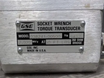 GSE 038241-00500 Socket Wrench Torque Transducer Used