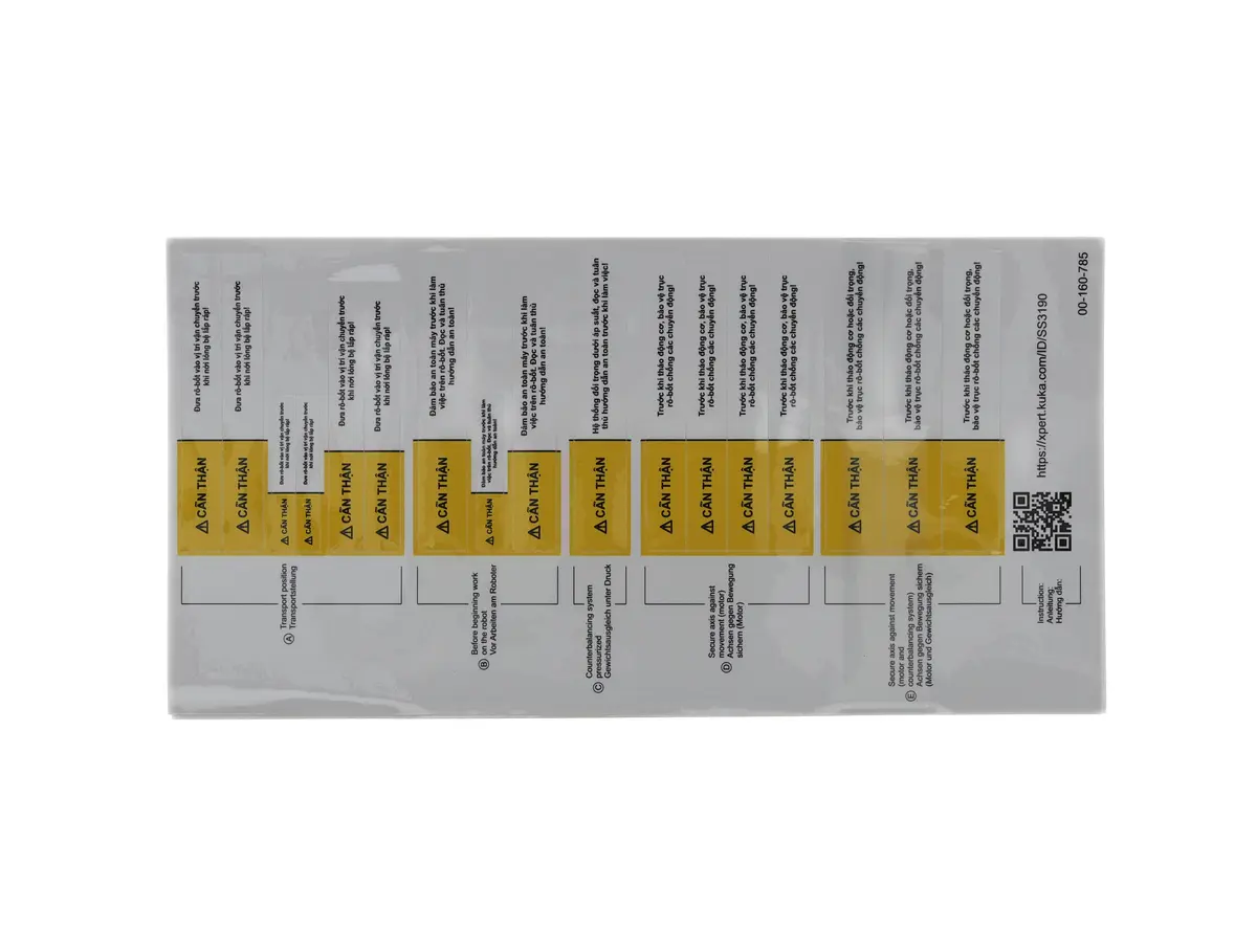 KUKA Language variant for warning signs – vi