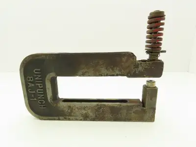 Unipunch 8AJ-1 Press Brake Punch C Frame 1/4" Circle 8" Throat 1" W