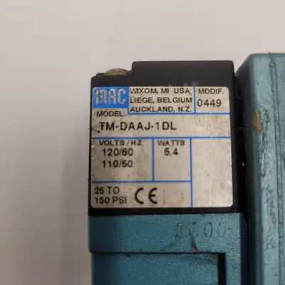 Used MAC MAC VALVE 82A-AC-000-TM-DAAP-1DL & TM-DAAJ-1DL Pump & Valve Parts | ND Industrial Surplus #1219049