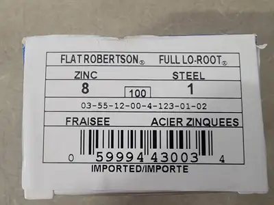 #8 x 1" Flat Head Screw (Box of 100)