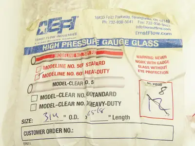 Duran 601-GG-034-2400 Redline HW Boiler Gage Glass 3/4"OD x 9-3/4" Long Lot of 8