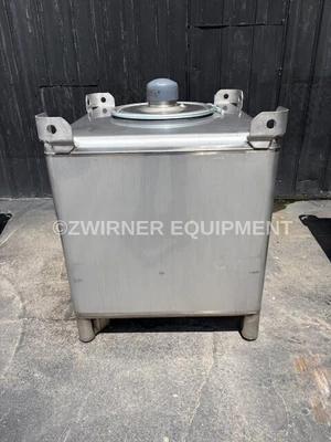 350 GALLON IBC STAINLESS STEEL SINGLE SHELL PORTABLE TOTE