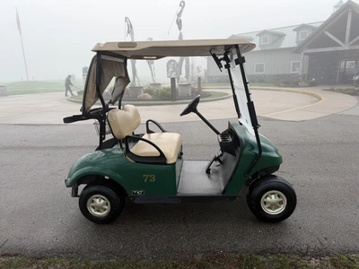 (1) 2019 E-Z-Go EFI golf cart with a Kawasaki gas engine, model 657061G01, includes canopy, fold-dow...