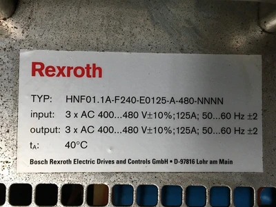 USED REXTROTH HNF01.1A-F240-E0125-A-480-NNNN (1)-