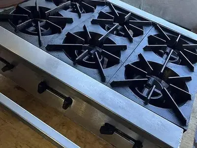 6 burner gas or propane  cooking  36”