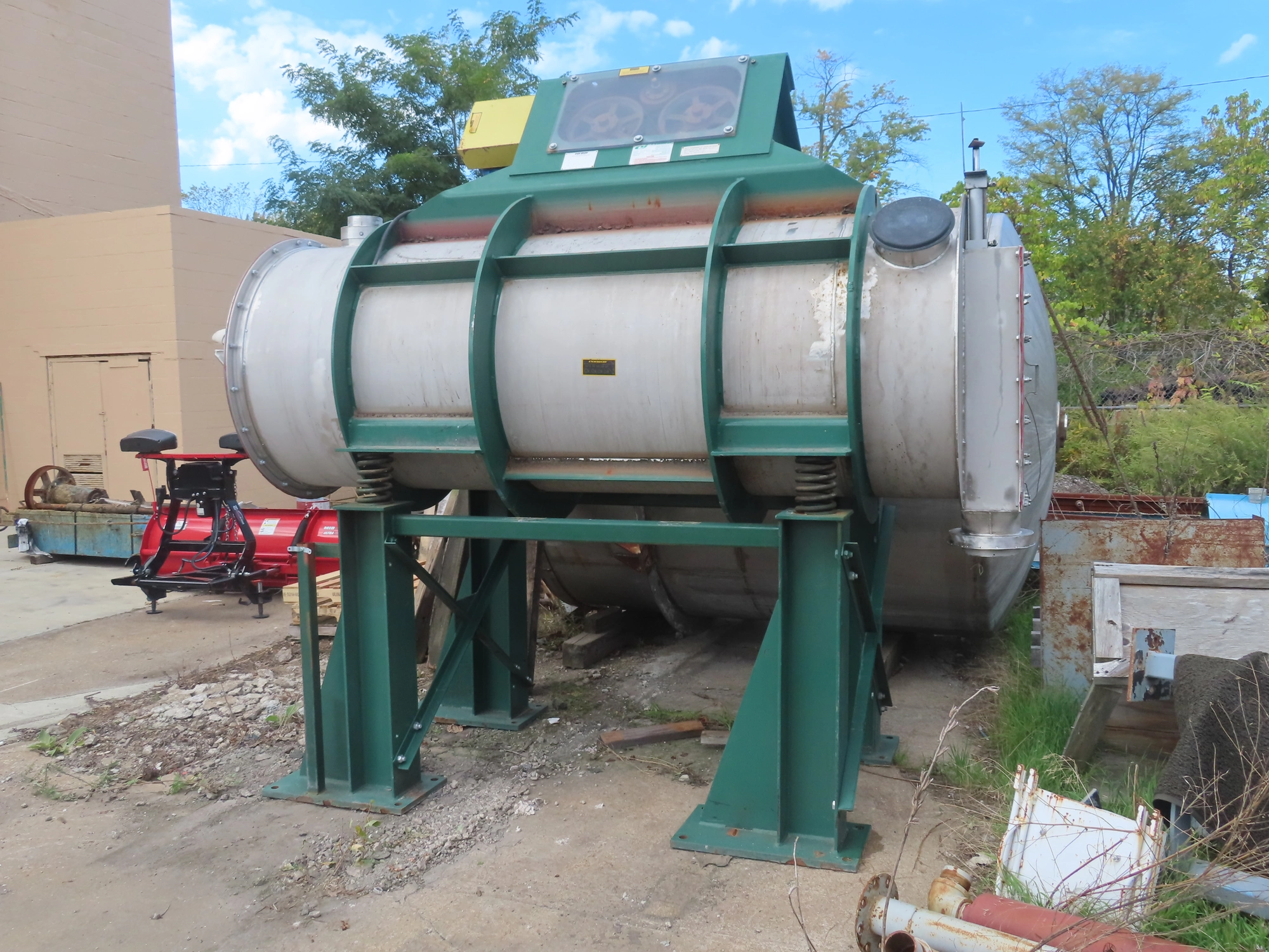 Carman Industries Tumble Tube Processor, stainless steel.