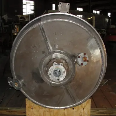 SPC6337  Mixer and Blender 400 gallons capacity Buhler vacuum mixer scrape and dispersion agitator, FV and 3 psi at 250° F internal, 50 psi at 250° F jacket