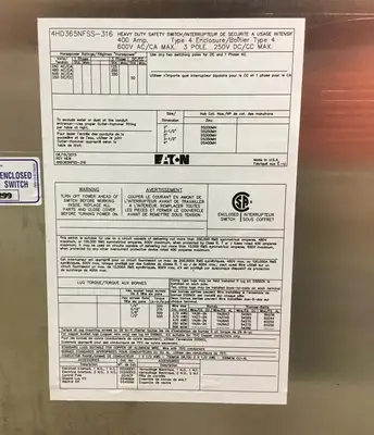 USED 2015 EATON 4HD365NFSS