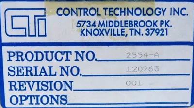 NEW CONTROL TECHNOLOGY 2554-A HIGH SPEED COUNTER 2554A 2554-1 901B-2554-A