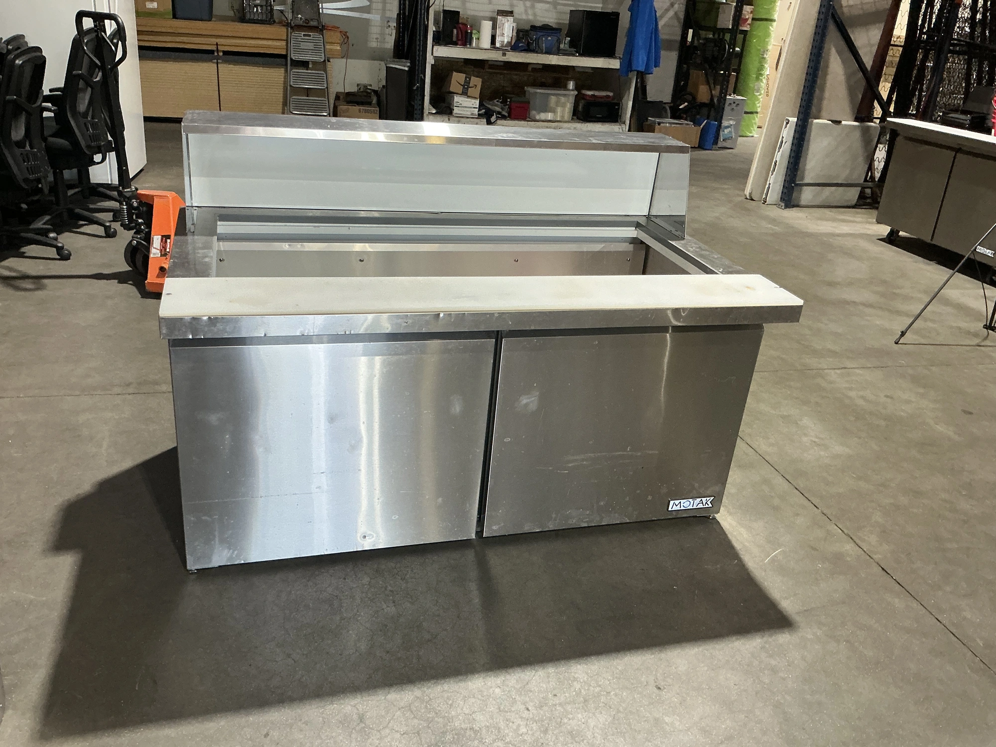 Used MOTAK MST-60-24-X 60 1/5" MEGA TOP SANDWICH/SALAD PREP TABLE W/ REFRIGERATED BASE, 115V Food Prep Tables Michigan US | Miedema Asset Management Group #1370178