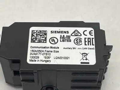 USED SIEMENS COMMUNICATION MODULE W/ 3VA9987-0TG10 T-CONNECTOR
