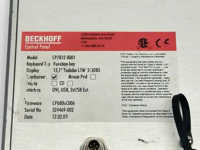 Used Beckhoff CP78120001, CP7812 0001 Automation Control (HMI) Michigan US | Maverick Industrial Sales #1454113