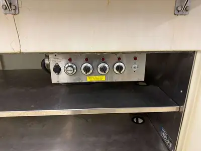 Used Galley Used 83.5" Galley Open 5 Well Steam Table with Fold Down Shelves - 120V 3250W Steam Tables (Food) Illinois US | Falcon Restaurant Supply #1375024