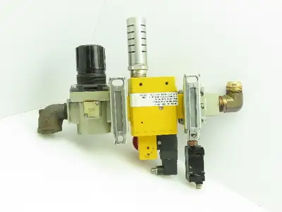 SMC AVL5000-N10-5DZM Pneumatic Soft St. AR60-N10Z Reg. Modular Lockout Valve Set