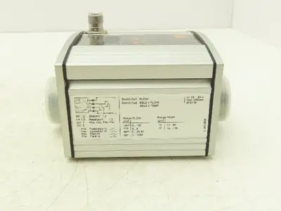 IFM SU8200 Ultrasonic Flow Meter Digital Display Sensor 100L/min 16 Bar 19-30VDC