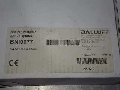 New | in-Stock BALLUFF BNI0077 Electronic Splitters | HGR 24 #752959