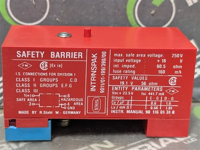 Stahl 9011/01-199/390/00 IntrinsiPak Safety Barrier Module Used