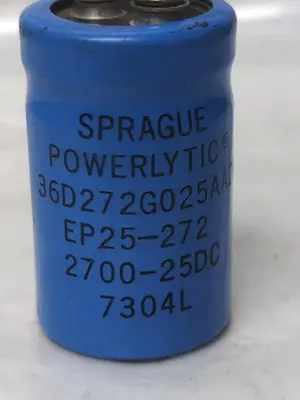 Used SPRAGUE 36D272G025AA2A Miscellaneous Equipment (Electrical & Power) Ohio US | Surplus Asset Holdings #1245117