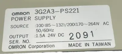 NEW OMRON 3G2A3-PS221 POWER SUPPLY 1.5 AMP 24 VDC 3G2A3PS221