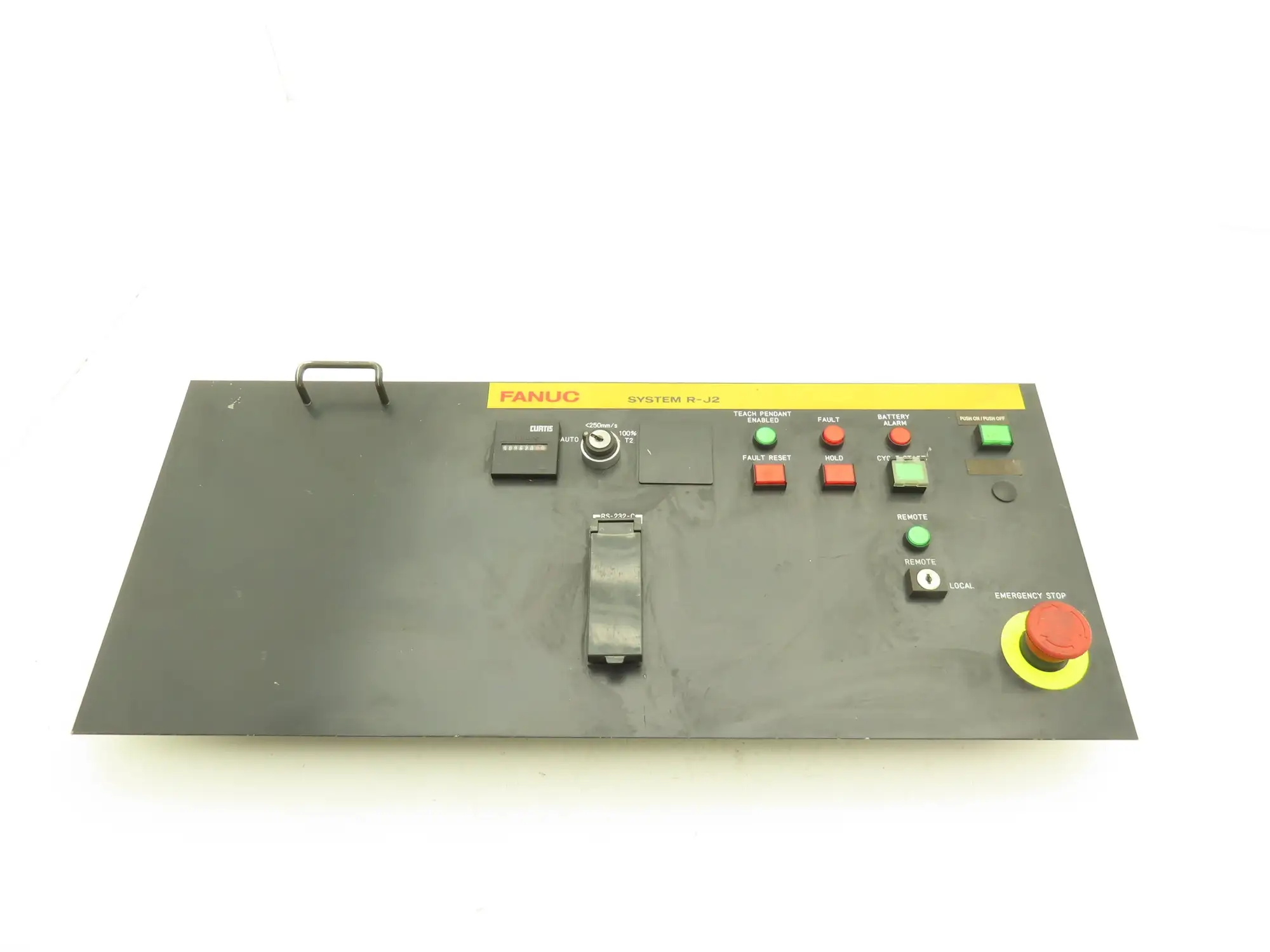 Fanuc A05B-2351-C037 System R-J2 Robot Operator Panel w/Emergency Stop No Key