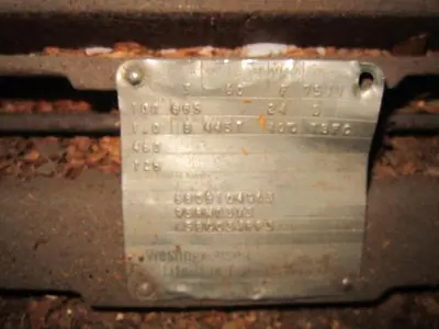 Motor, 100 HP, Westinghouse, 885 RPM, 460V, 445T Frame #C737405