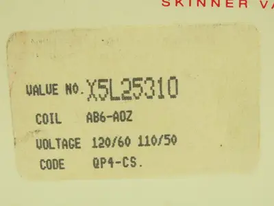 Honeywell Skinner X5L25310CT Solenoid Valve 3-Way NC 120V 75 PSI 1/8" NPT