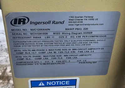 USED 2015 INGERSOLL RAND NVC1200A40N