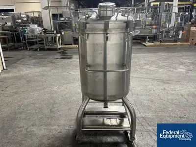 USED Stainless Fabrication 50 Gal Stainless Fab Receiver Tank, 316L S/S, 75#