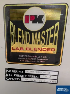 USED Patterson-Kelley P-K Twin Shell Blendmaster Blender