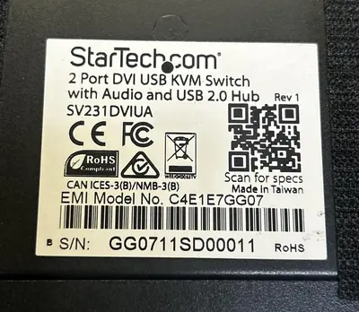 Used STARTECH C4E1E7GG07, Relays & Switches | Surplus Asset Holdings #1205680