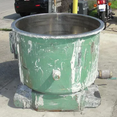 SPC6802  Mixer and Blender 100 gallon Ross change can Stainless Steel 39.25" inside diameter 27.5" inside height