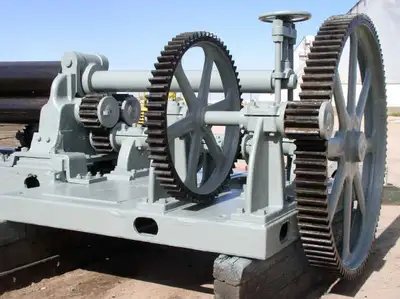 16' x 7/8" Hilles & Jones Plate Bending Roll; Pyramid Type - 50 HP Main Drive