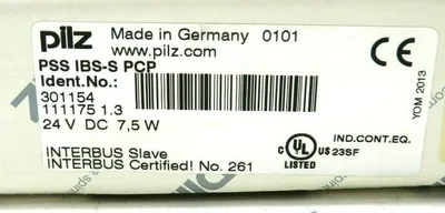 NEW PILZ PSS-IBS-S-PCP INTERBUS SLAVE MODULE 301154 24V DC 7,5W PSSIBSSPCP
