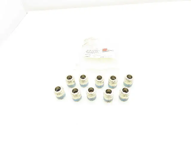 ATP B38-03MH Male Straight Fitting 3/8" Push Tube 3/8" Male NPT Brass Lot of 10