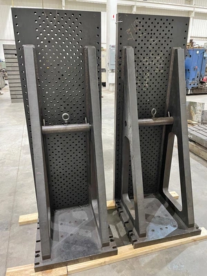 68″ X 24″ FABRICATED DRILLED & TAPPED ANGLE PLATE PAIR