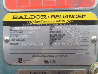 Used BALDOR ECP84402T-4 A.C. Motors Texas US | Aucto #1307327