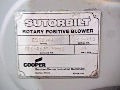 Used SUTORBILT 713-4500-RHBD Blowers | Equipment Recovery Corp. #1331167