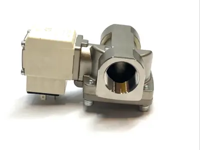 USED SMC 2-PORT SOLENOID VALVE HEATED WATER PILOT OPERATED IP65