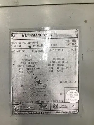 USED GENERAL ELECTRIC 9T21B1004G02