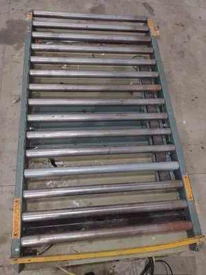3500 LB X 60" X 36" SOUTHWORTH HYDRAULIC SCISSOR LIFT TABLE WITH ROLLER TOP: STOCK #20931