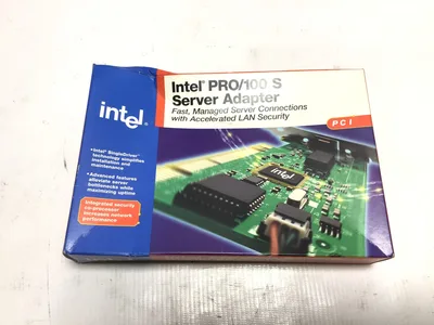 Intel PRO/100 S Server Adapter Fast Server Connections w/Accelerated Lan Security