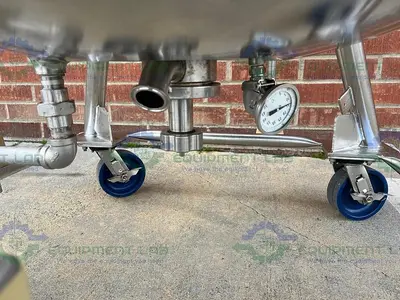 USED DCI 200 LITER STAINLESS STEEL JACKETED  REACTOR MIXING TANK