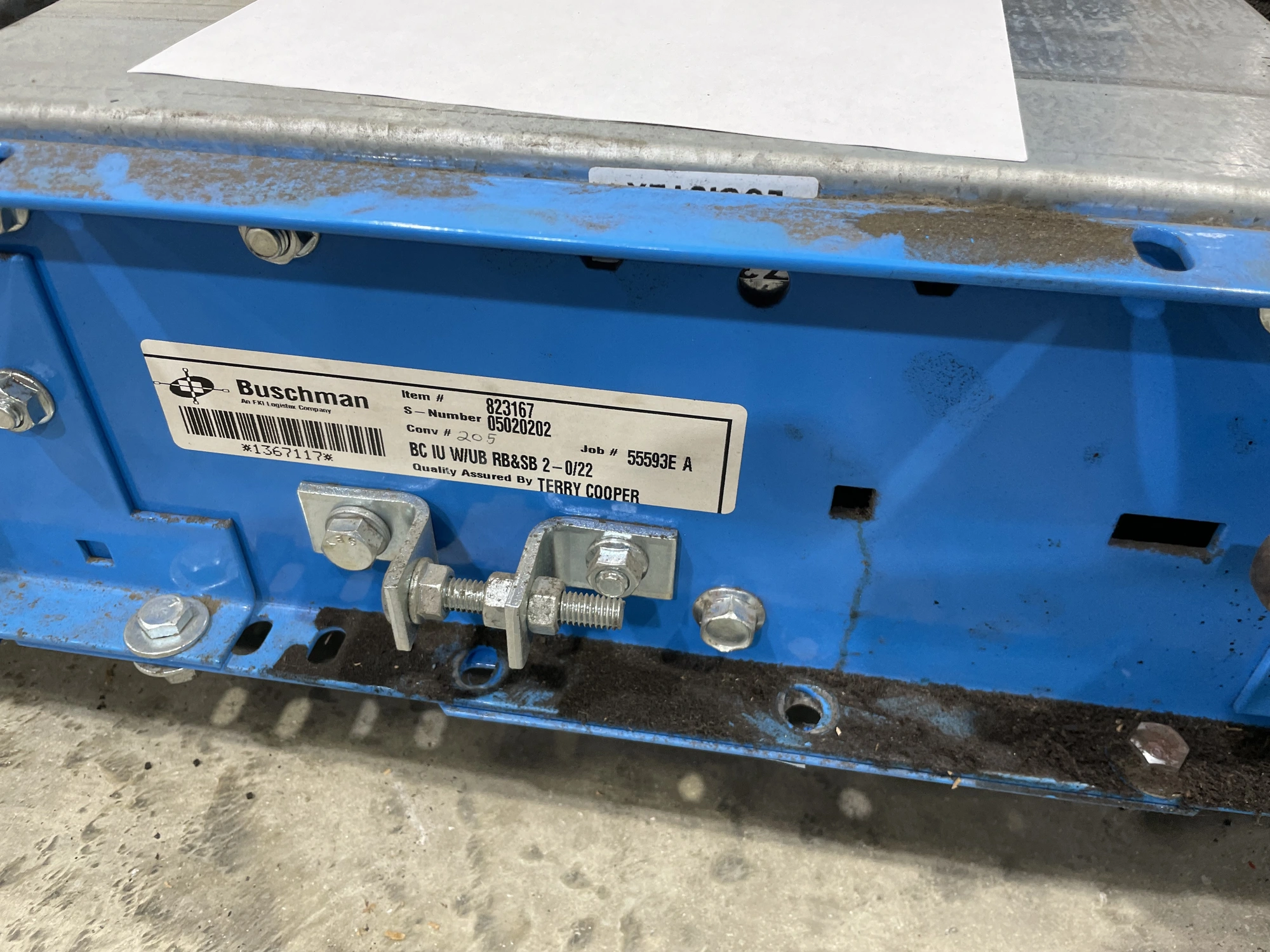 Buschman 205 Roller Conveyer set, Width: 22", Length: 22', w/ mo