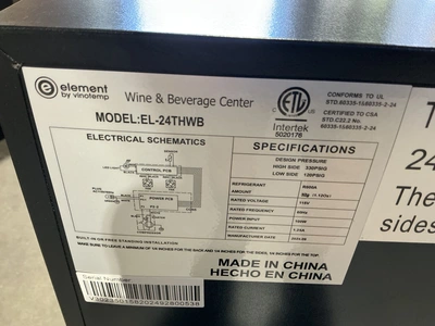 Used VINOTEMP EL-24THWB Bottle Coolers Michigan US | Miedema Asset Management Group #1483418