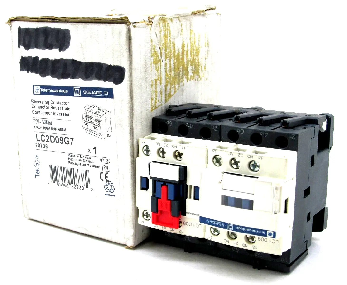 NEW TELEMECANIQUE LC2-D09-G7 REVERSING CONTACTOR LC2D09G7