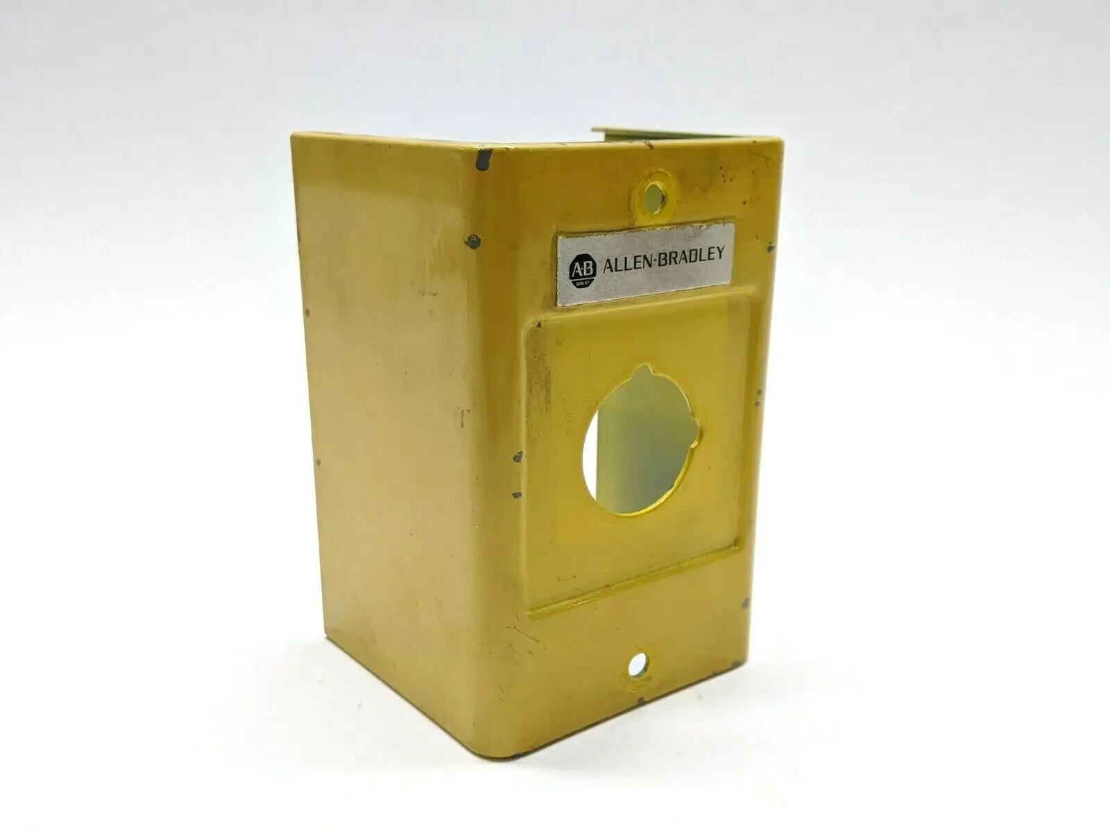 Allen Bradley 800H-1HZ Yellow 1 Button Painted Steel Enclosure COVER ONLY - Used