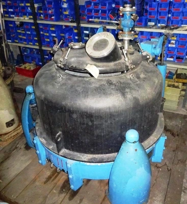 Heine 340 gastight perforate basket centrifuge, Tefzel-coated 316SS.